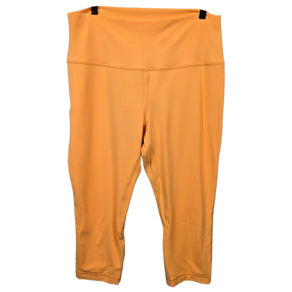 Lululemon Align HR Crop 21 Leggings Mango‎ Dream Size 14 Nulu Fabric NWT